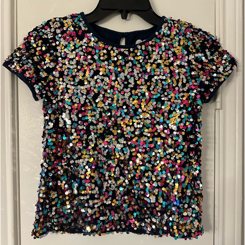 Girls Multi Sparkly Shirt